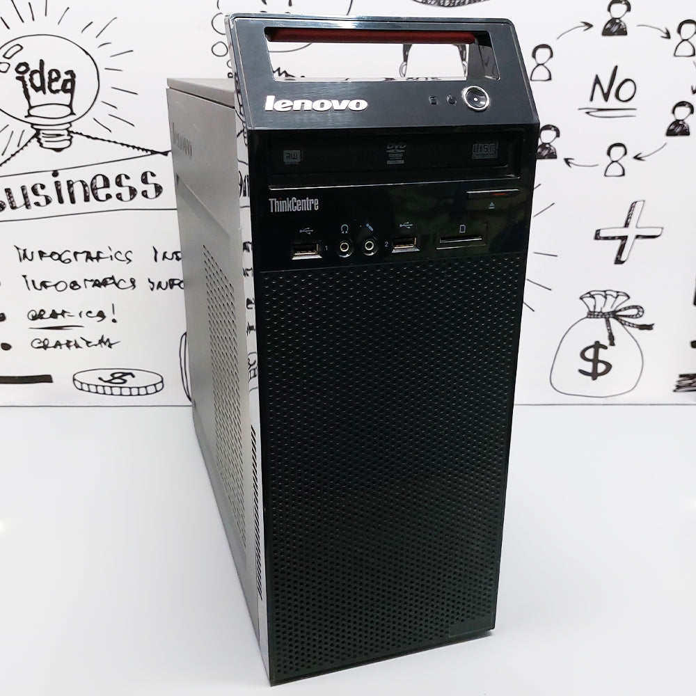 Lenovo ThinkCentre E73 Tower PC (Intel Core i3-4130 - 4GB DDR3 - No Hard - Intel HD Graphics - DVD RW) Original Used