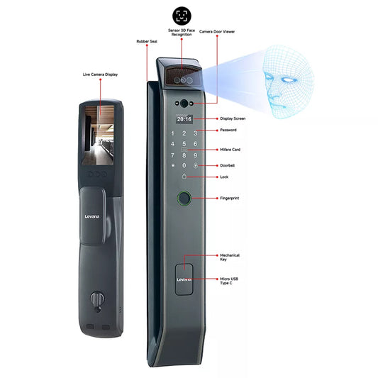 Levana I15Ai 2781 Face Smart Door Lock With Monitor