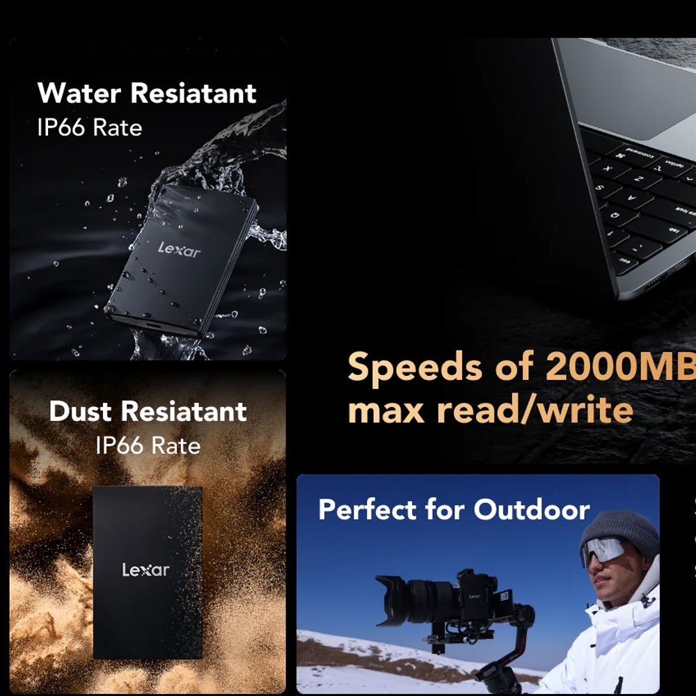 هارد درايف SSD خارجي متنقل ليكسار 2 تيرابايت 