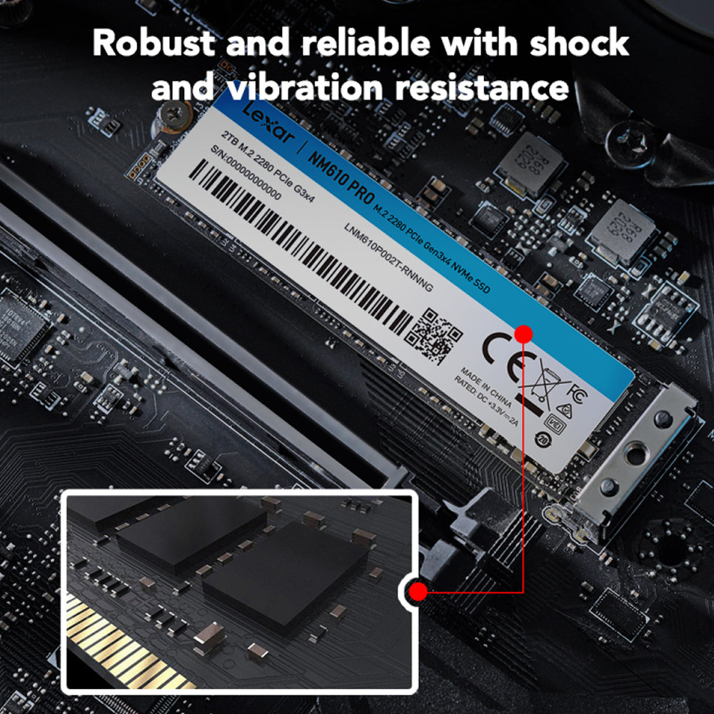 هارد درايف M.2 SSD ليكسار 1 تيرابايت NM610 Pro NVMe PCIe