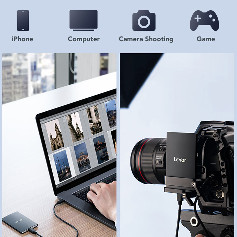 هارد درايف SSD خارجي متنقل ليكسار 2 تيرابايت SL500