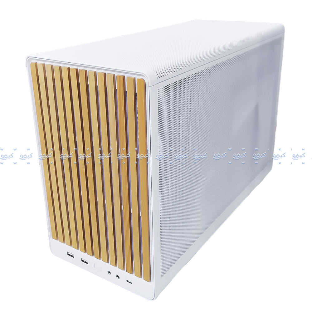 Lian Li DAN A3-mATX-WDG Gaming Micro Tower Case - Wooden White