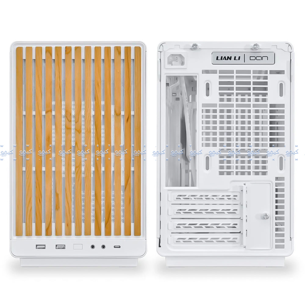 Lian Li DAN A3-mATX-WDG Gaming Micro Tower Case - Wooden White