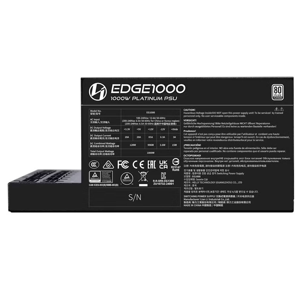 باور سبلاي ليان لي 80 بلس بلاتينيوم 1000 وات Edge Full Modular 