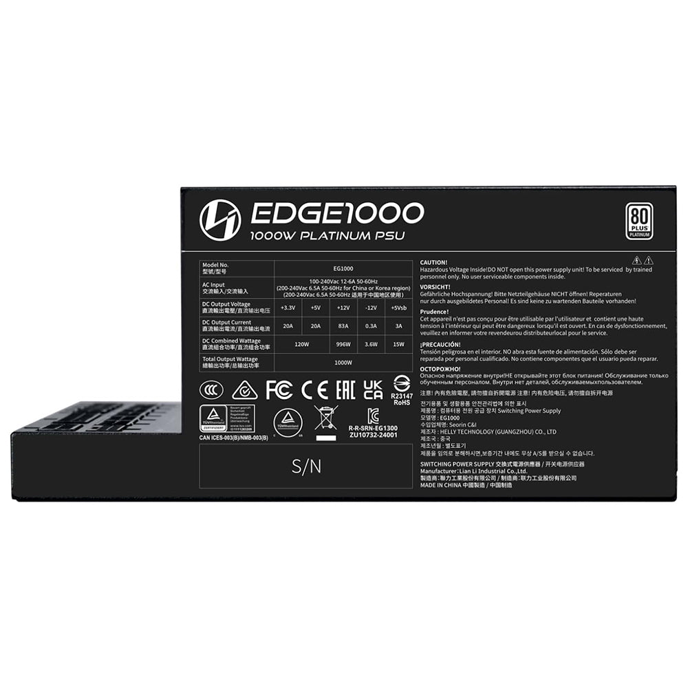 باور سبلاي ليان لي 80 بلس بلاتينيوم 1000 وات Edge Full Modular 