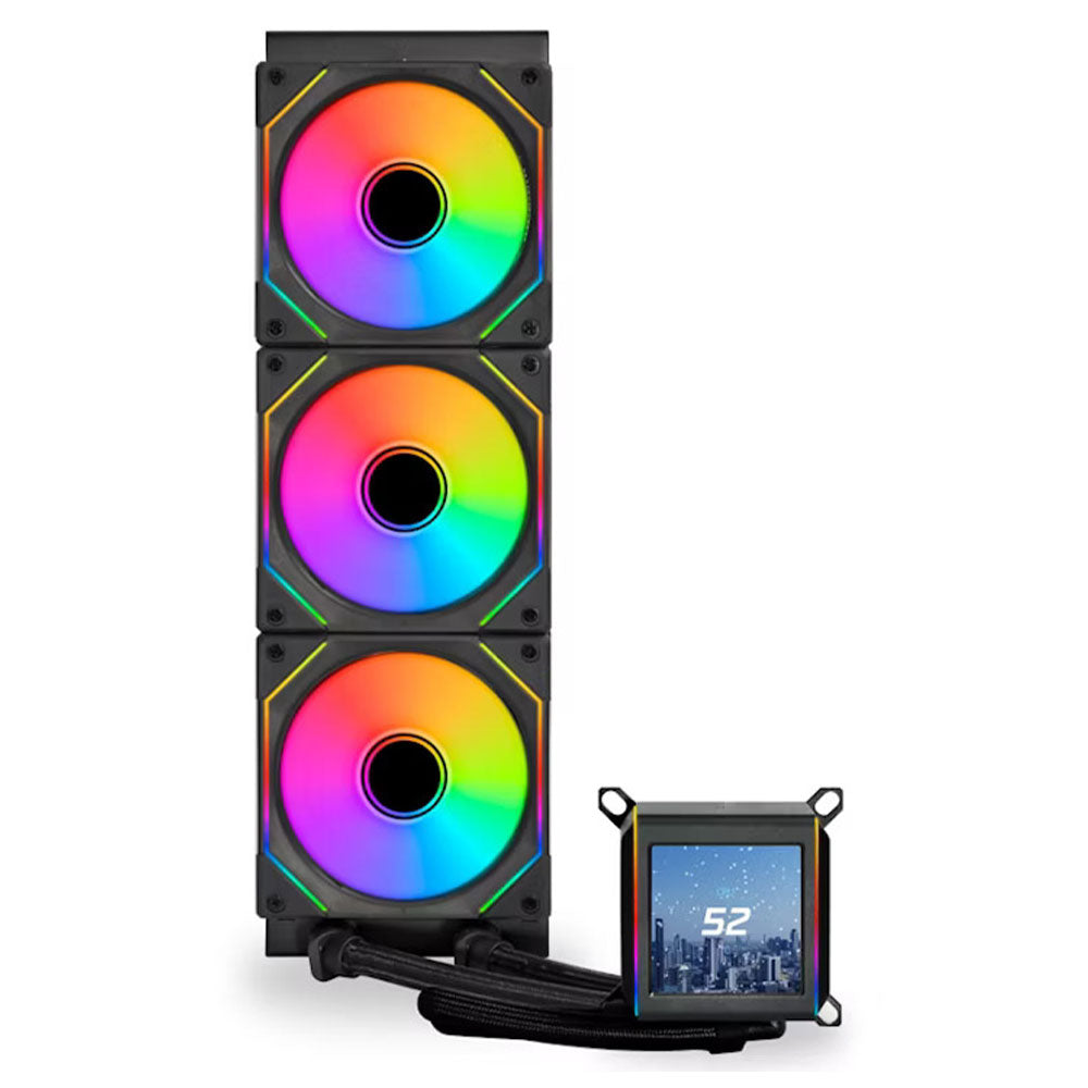 نظام تبريد مائي للبروسيسور ليان لي 360 ملم Galahad II LCD SL-INF ARGB AIO - اسود