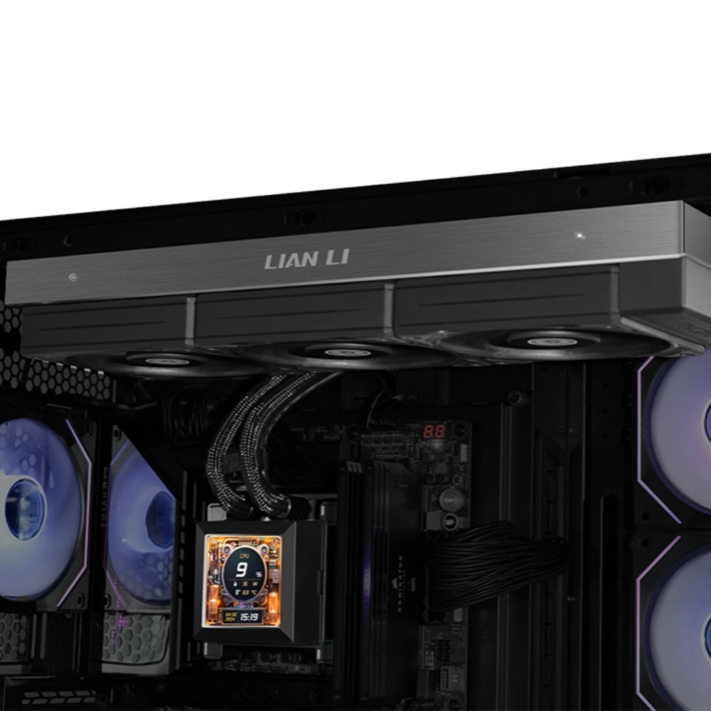 Lian Li Hydroshift LCD 360S 360mm AIO CPU Liquid Cooler - Black