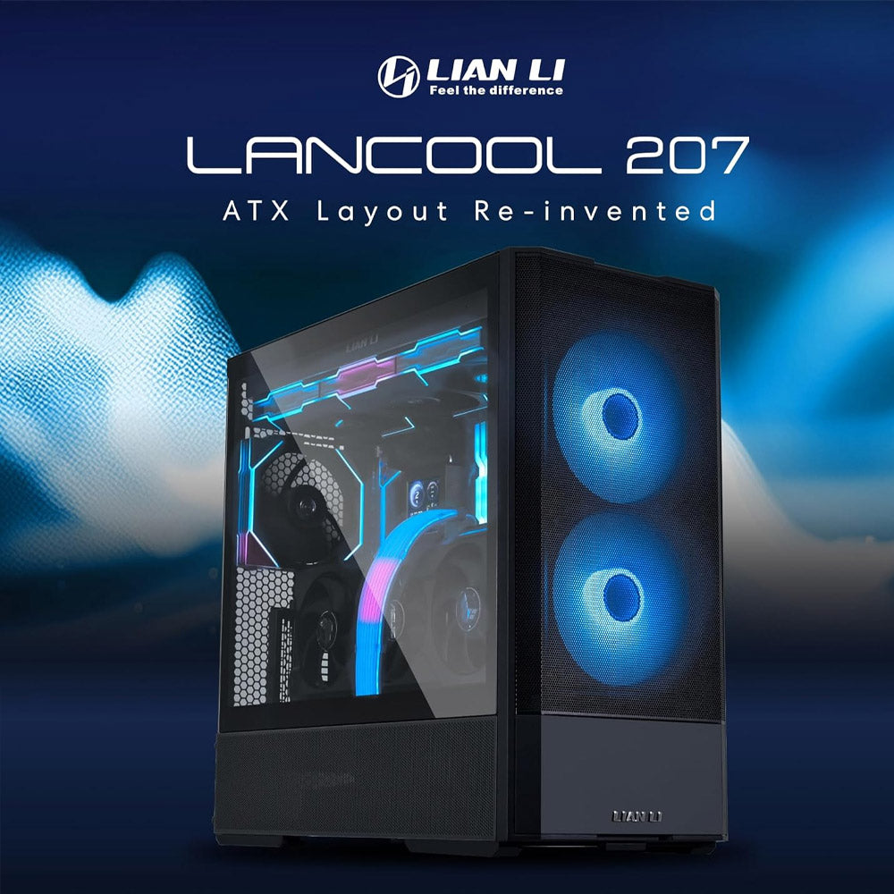 Lian Li Lancool 207 RGB Gaming Mid Tower Case - Black
