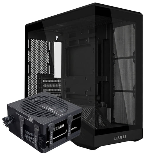 كيس ميد تاور ليان لي ARGB جيمنج Vector V100 Mini + باور سبلاي 80 بلس برونزية 750 وات RB750 