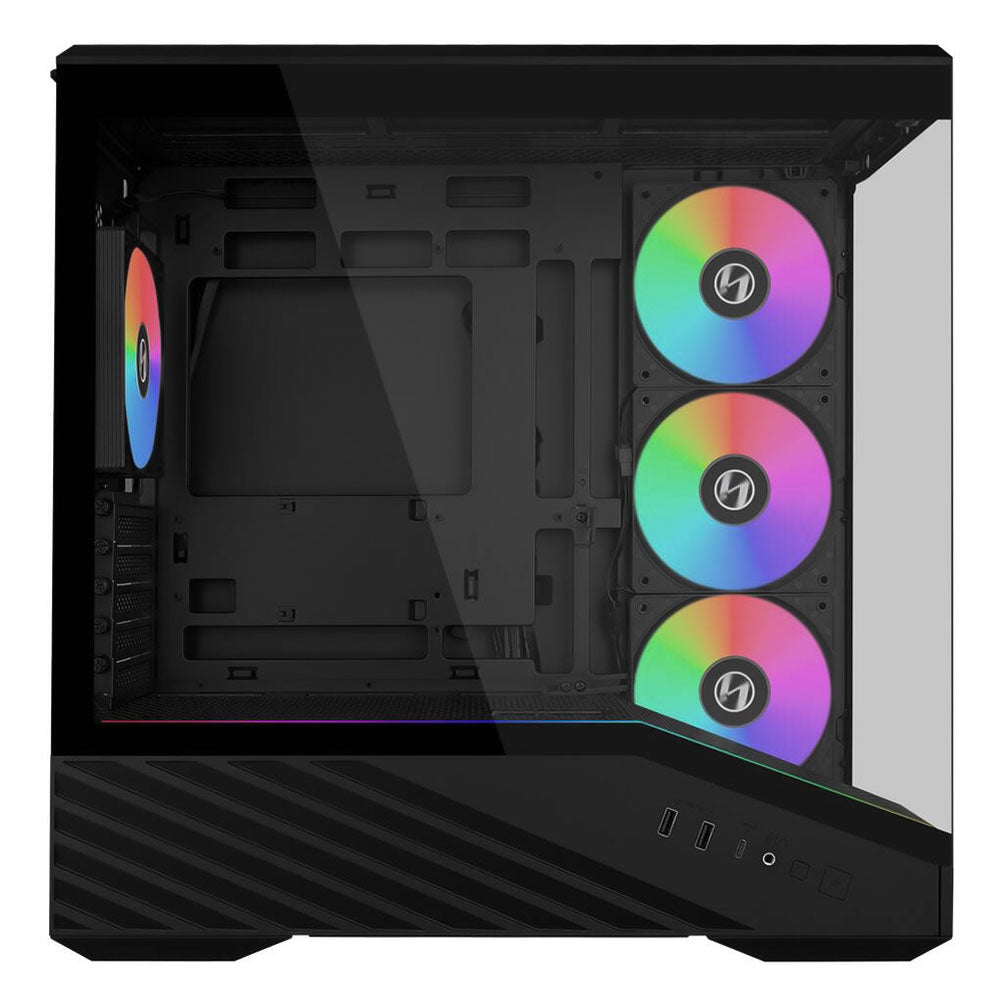 كيس ميد تاور ليان لي ARGB جيمنج Vector V100R Mini + باور سبلاي 80 بلس ذهبي 750 وات SR750 
