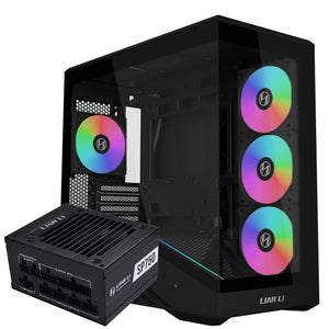 Lian Li Vector V100R Mini ARGB Gaming Mid Tower Case + SR750 80 Plus Gold Power Supply 750W