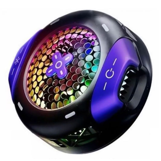 Lisen 2E575 Rechargeable Magnetic RGB Cooling Fan With Mobile Game Finger Sleeve