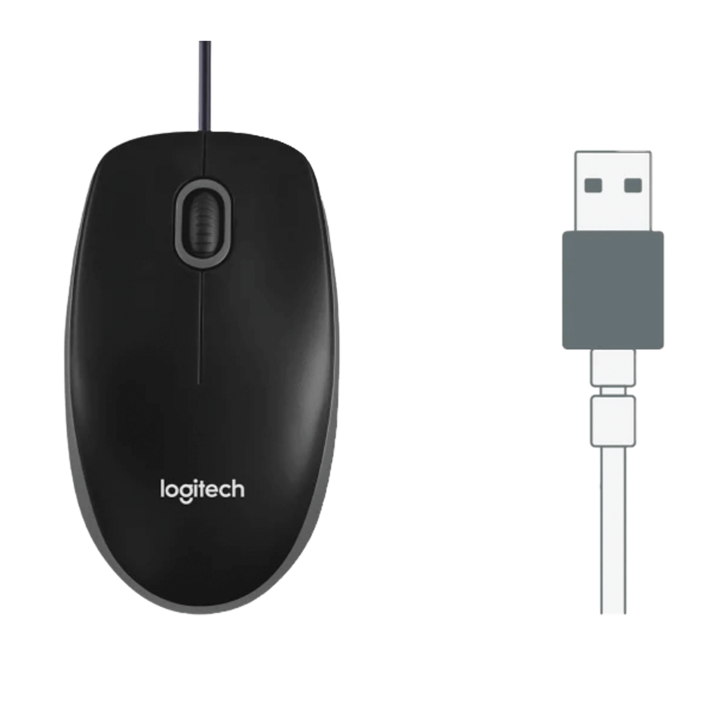 Logitech B100 Wired Mouse 