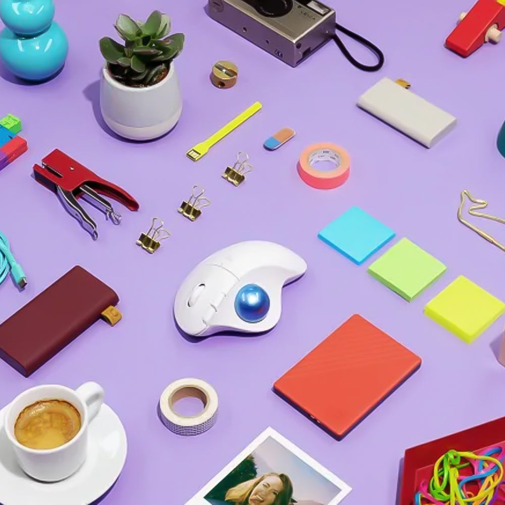 Logitech ERGO M575 Bluetooth Wireless Mouse 2000Dpi - Off White