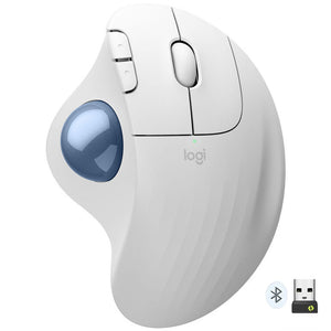 Logitech ERGO M575 Dual Mode Bluetooth Wireless Mouse 2000Dpi - Off White