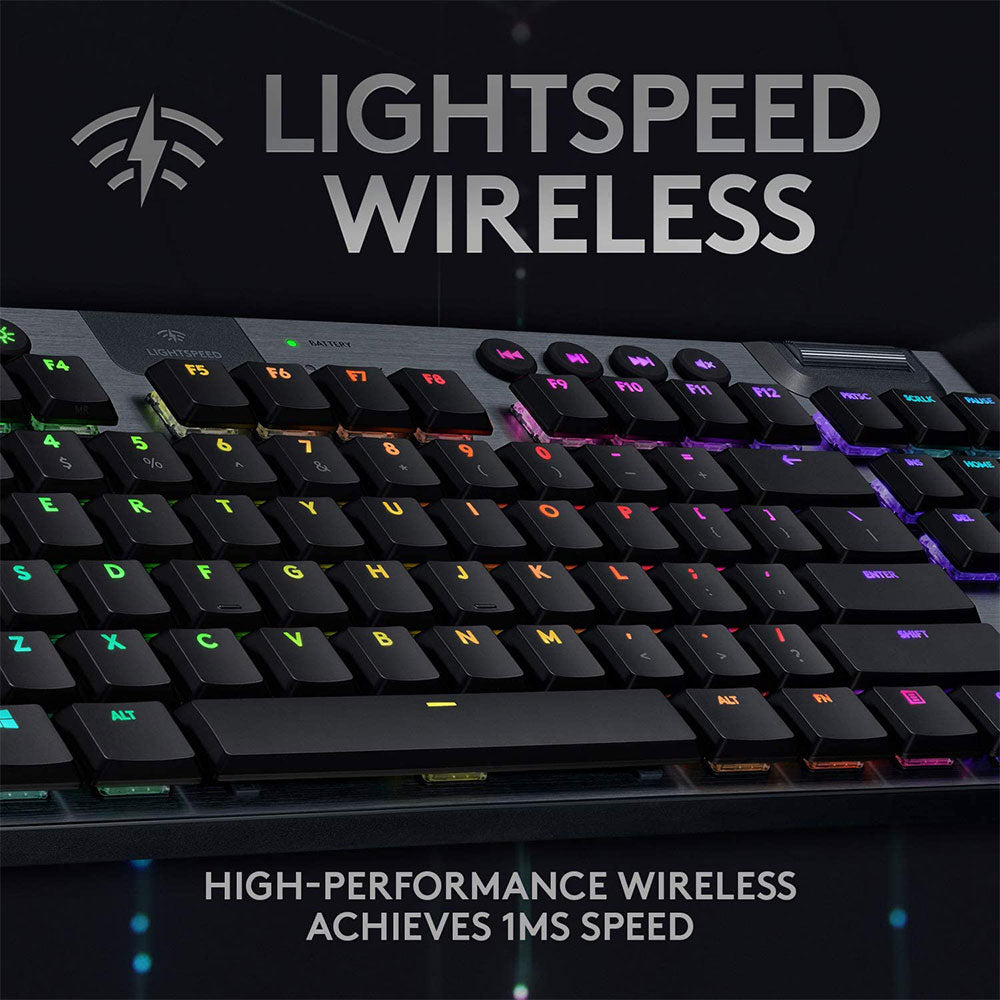 كيبورد لوجيتك لاسلكي بلوتوث RGB جيمنج سويتش  GL Tactile إنجليزي G915 TKL 