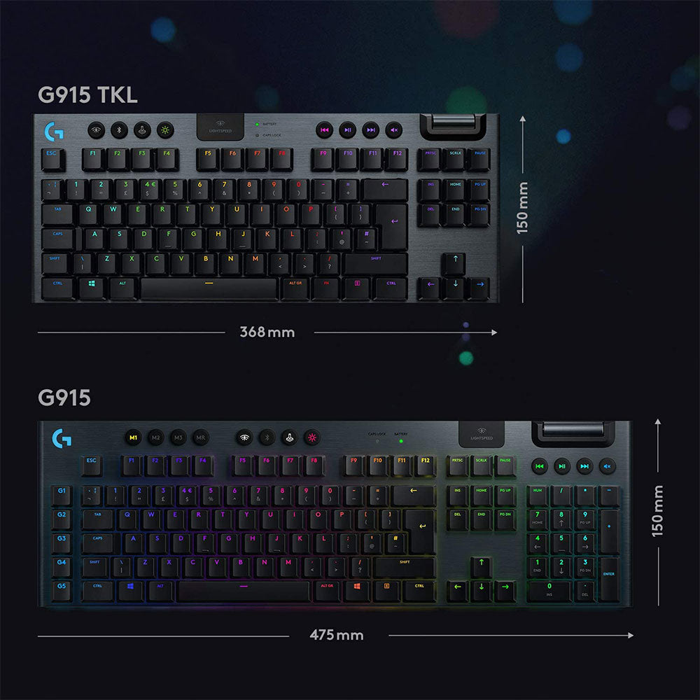 Logitech G915 TKL Tenkeyless Lightspeed GL Tactile 
