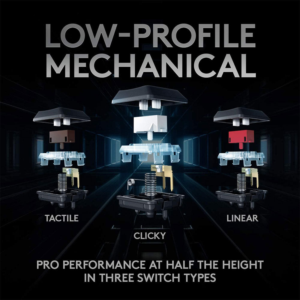 Logitech G915 TKL Tenkeyless Lightspeed GL Tactile Switch Wireless RGB Gaming Keyboard English