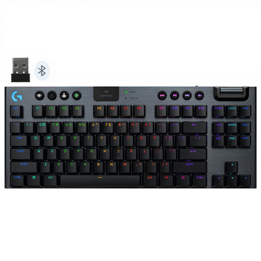 كيبورد لوجيتك سلكي و لاسلكي بلوتوث ثلاثي الوضع سويتش RGB TKL Tactile جيمنج إنجليزي  G915 X Lightspeed