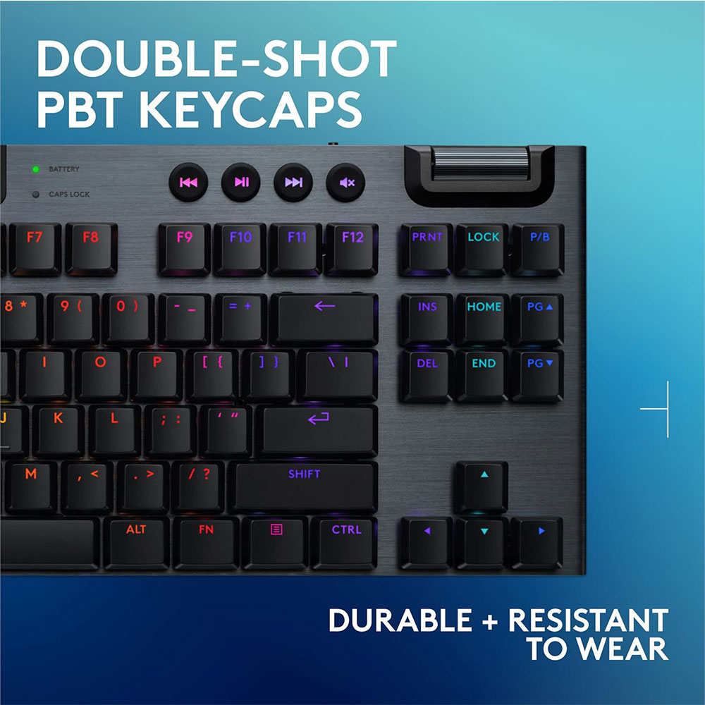 Logitech G915 X Lightspeed TKL Tactile Switch Bluetooth Wireless & Wired RGB Gaming Keyboard English - Black