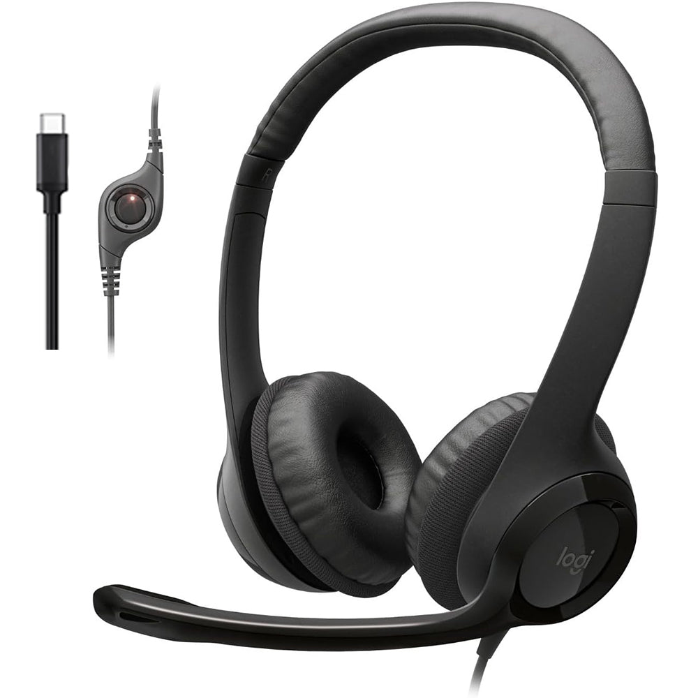 Logitech H390 Headset with Noise-Cancelling Mic (Type-C) - Black