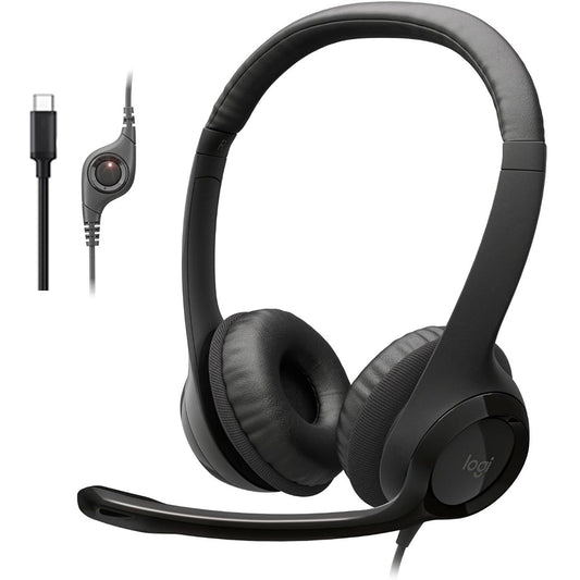 Logitech H390 Headset with Noise-Cancelling Mic (Type-C) - Black