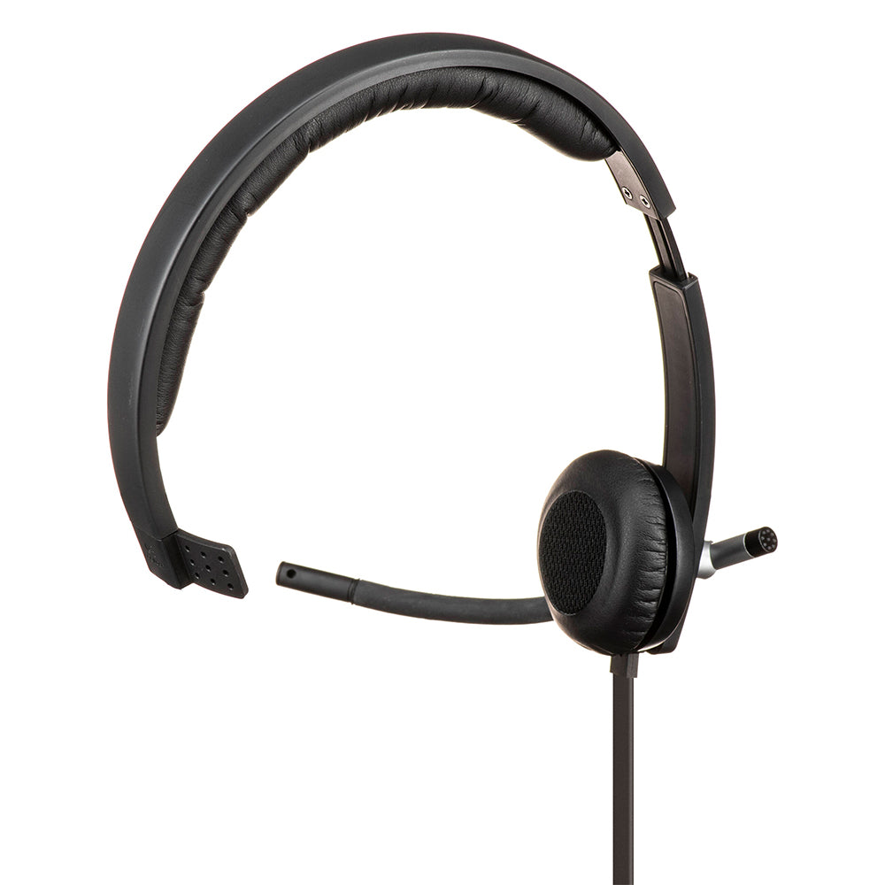 سماعة رأس لوجيتك مونو مع ميكروفون عازل للضوضاء H650e USB لنظام المؤتمرات
