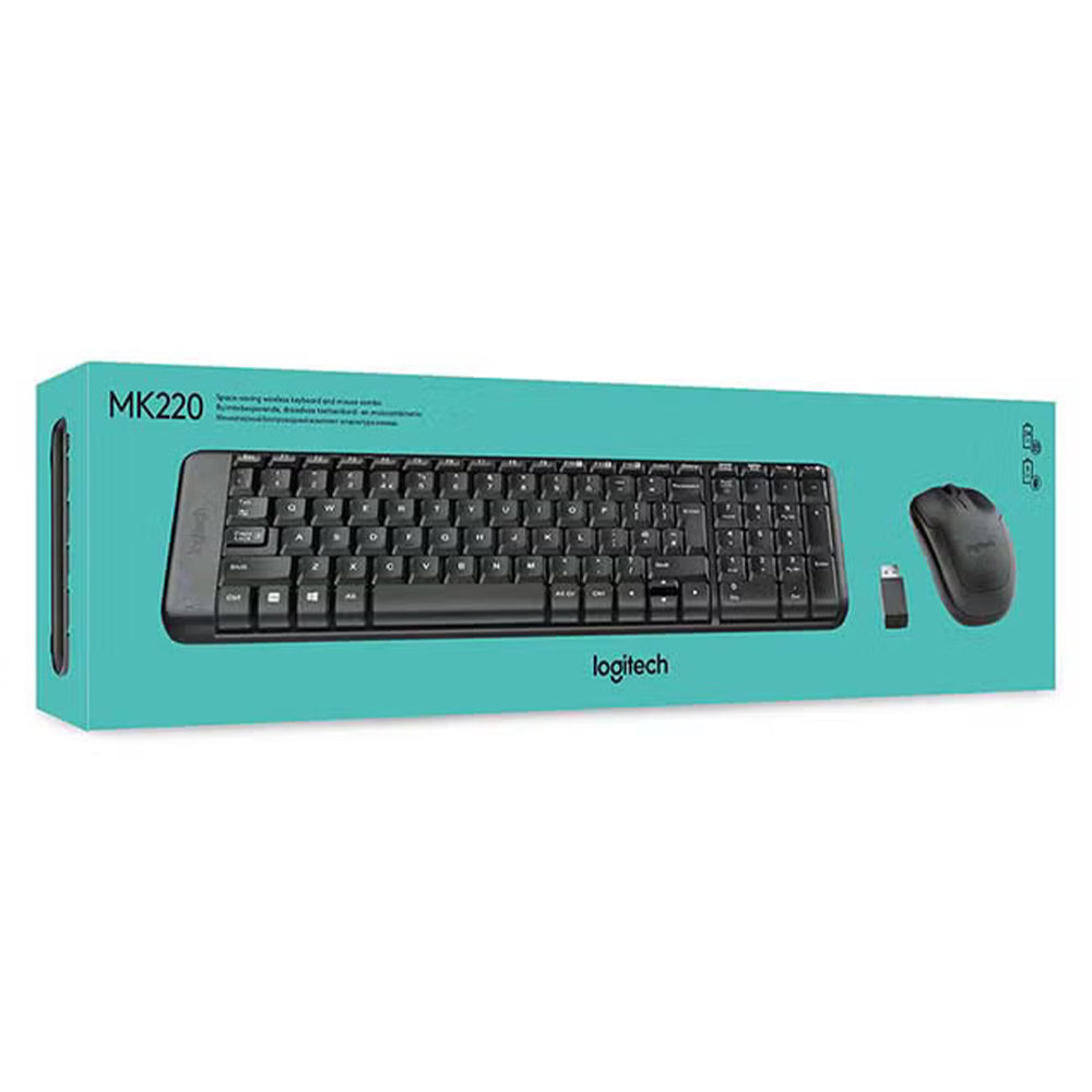كيبورد + ماوس لوجيتك لاسلكي كومبو إنجليزي وعربي MK220