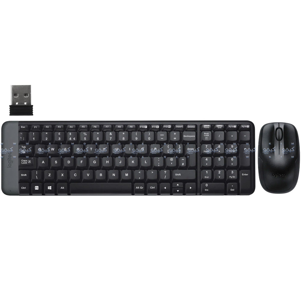 كيبورد + ماوس لوجيتك لاسلكي كومبو إنجليزي وعربي MK220