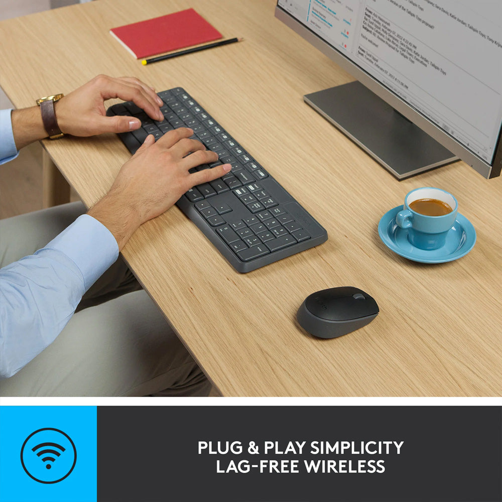 Logitech MK235 Wireless Keyboard + Mouse Combo English & Arabic