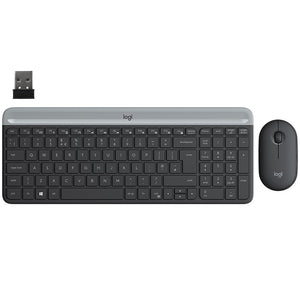 كيبورد + ماوس لوجيتك لاسلكي كومبو إنجليزي وعربي MK470 Slim