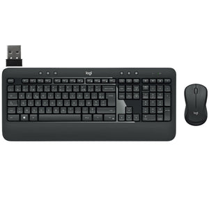 كيبورد + ماوس لوجيتك لاسلكي كومبو إنجليزي وعربي MK540 Advanced - أسود