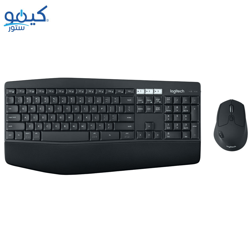 كيبورد + ماوس لوجيتك لاسلكي كومبو إنجليزي وعربي MK850 Performance - أسود