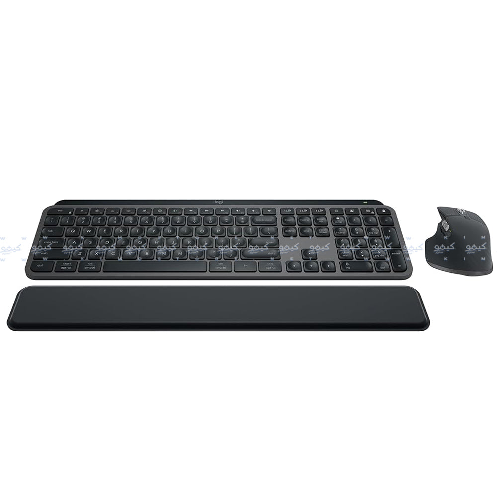 كيبورد + ماوس + مسند لليد لوجيتك لاسلكي بلوتوث كومبو إنجليزي وعربي MX Keys S - جرافيت