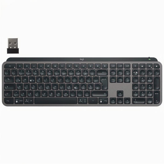 Logitech MX Keys S Rechargeable Dual Mode Bluetooth Wireless Keyboard English & Arabic - Graphite