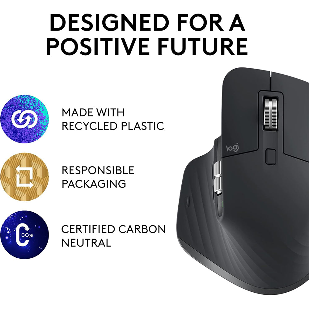 Logitech Mx Master 3S Bluetooth Edition Mouse 8000Dpi - Graphite