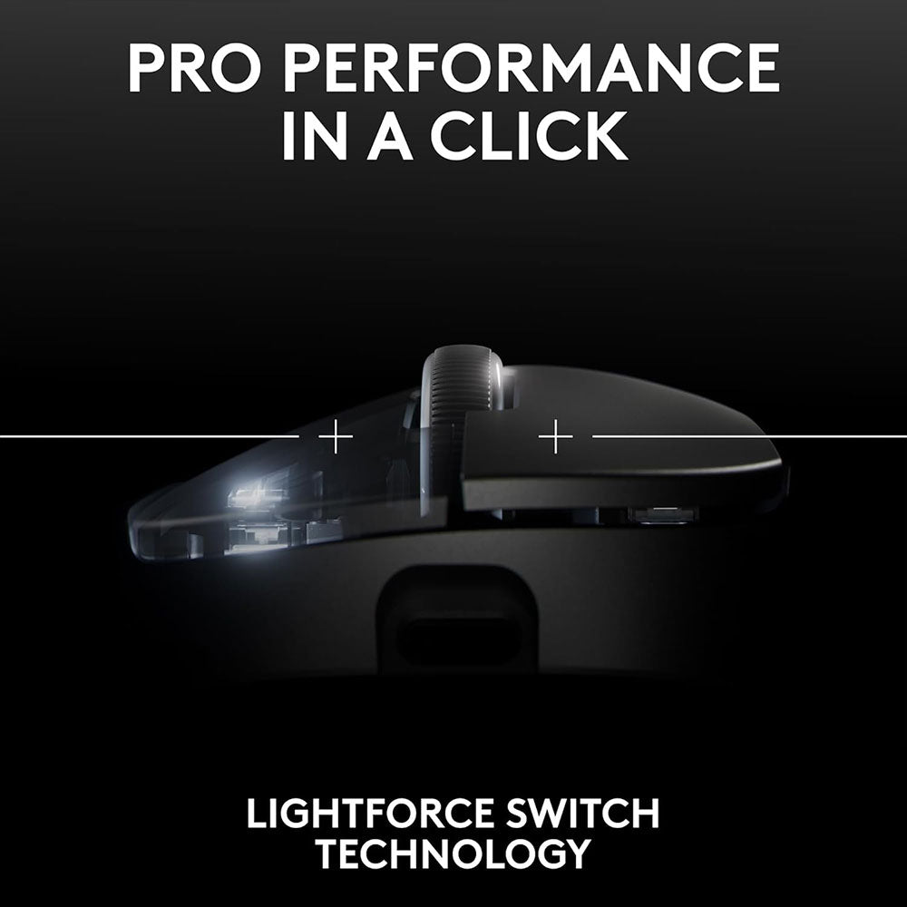 ماوس لوجيتك ثنائي الوضع سلكي و لاسلكي جيمنج 44000 نقطة في البوصة PRO X Superlight 2 Dex - اسود