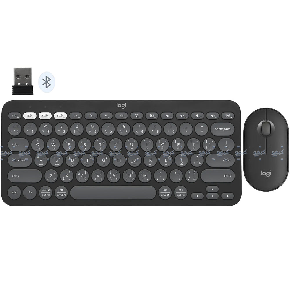 Logitech Pebble 2 Combo Bluetooth Wireless Keyboard + Mouse English & Arabic