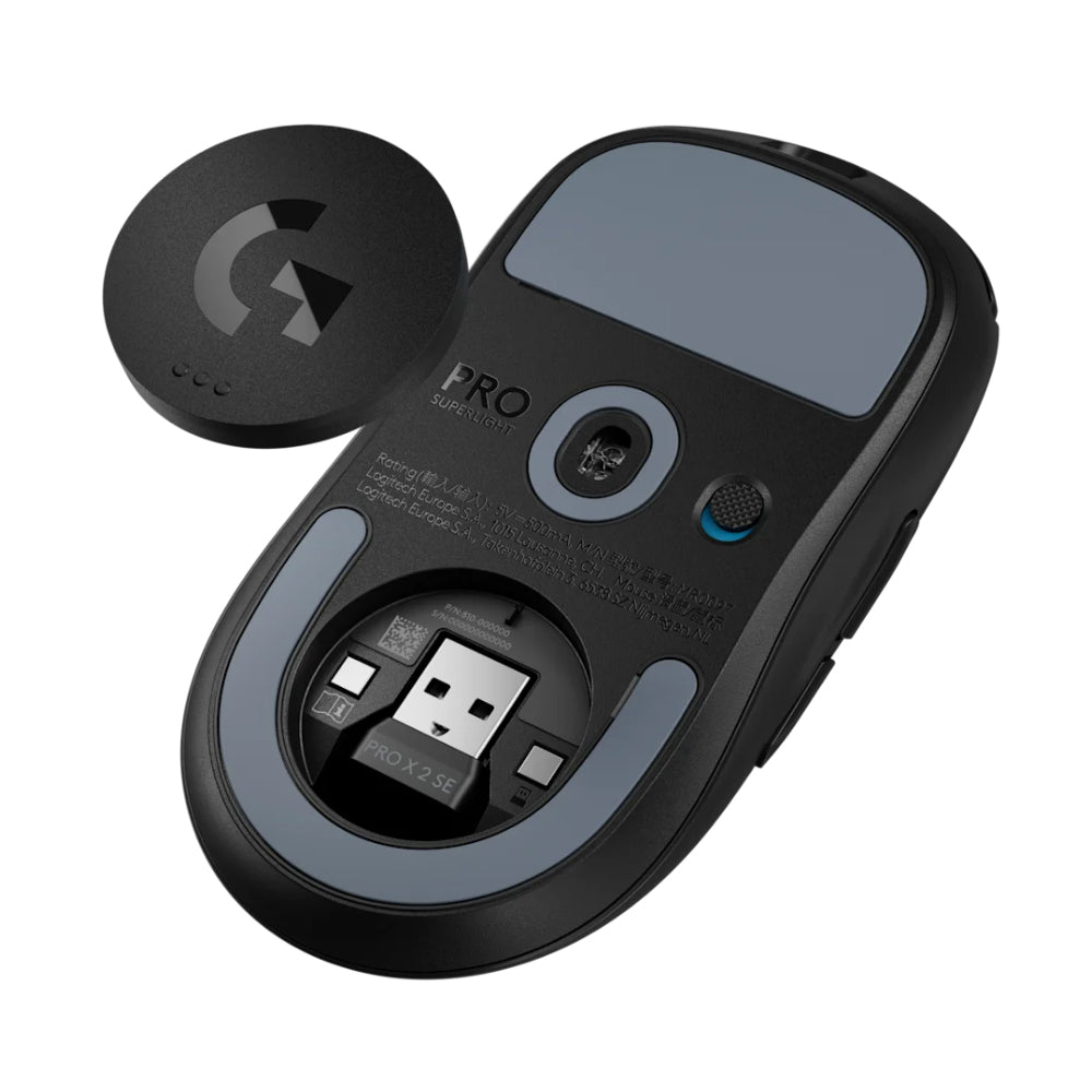 ماوس لوجيتك لاسلكي قابل للشحن جيمنج 44000 نقطة في البوصة Pro X Superlight 2 SE Lightspeed - اسود