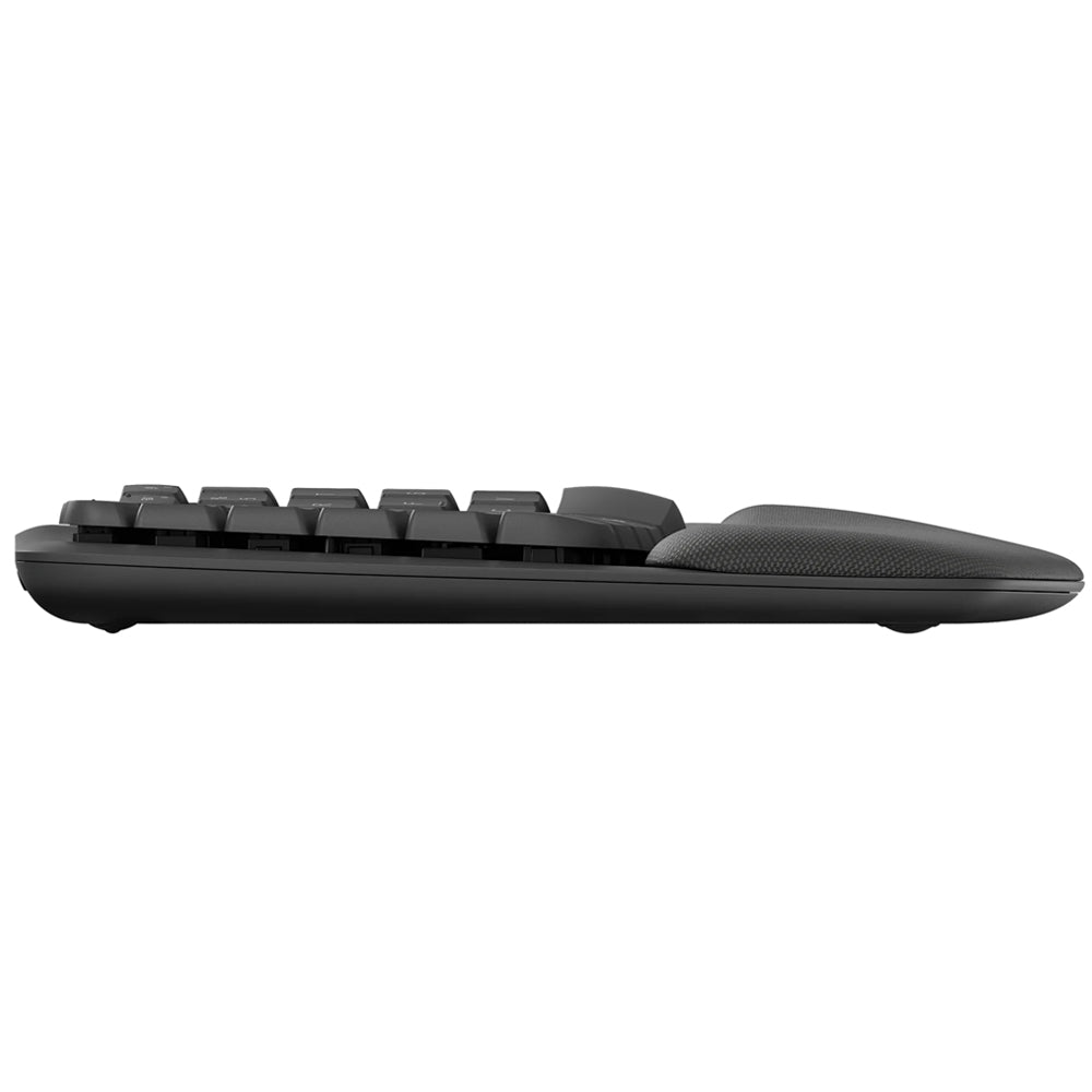 Logitech Wave Keys Ergonomic Dual Mode Bluetooth Wireless Keyboard English & Arabic - Graphite