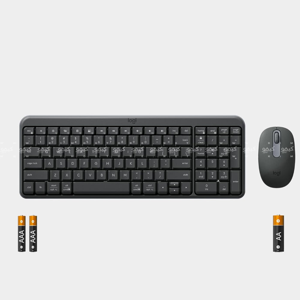 Combo Bluetooth Wireless Keyboard + Mouse English & Arabic - Graphite
