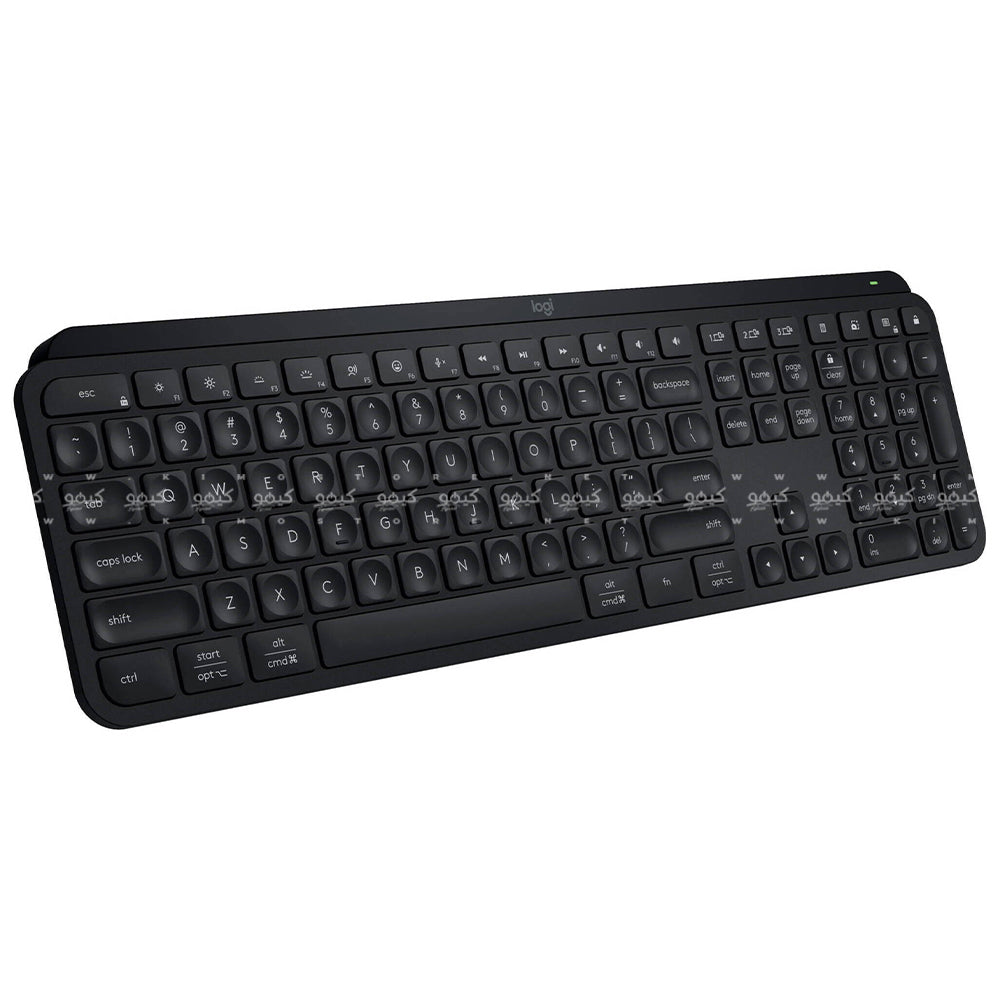 Logitech MX Keys S Bluetooth Wireless Keyboard + Mouse + Palm Rest Combo English & Arabic - Black