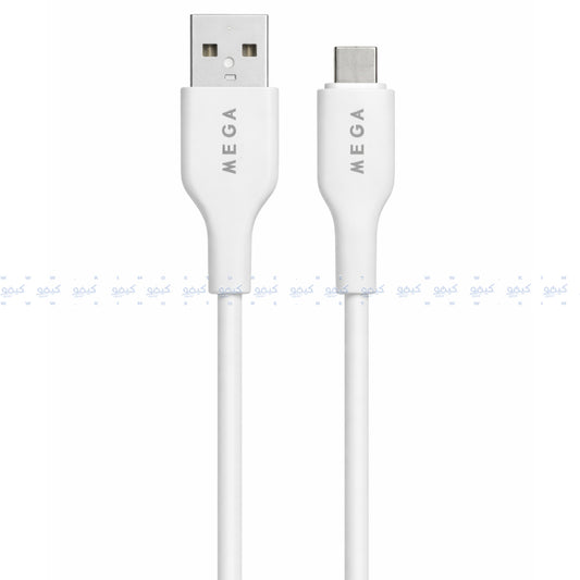 MEGA USB To Type-C Cable 3.5A Fast Charging 1m - White