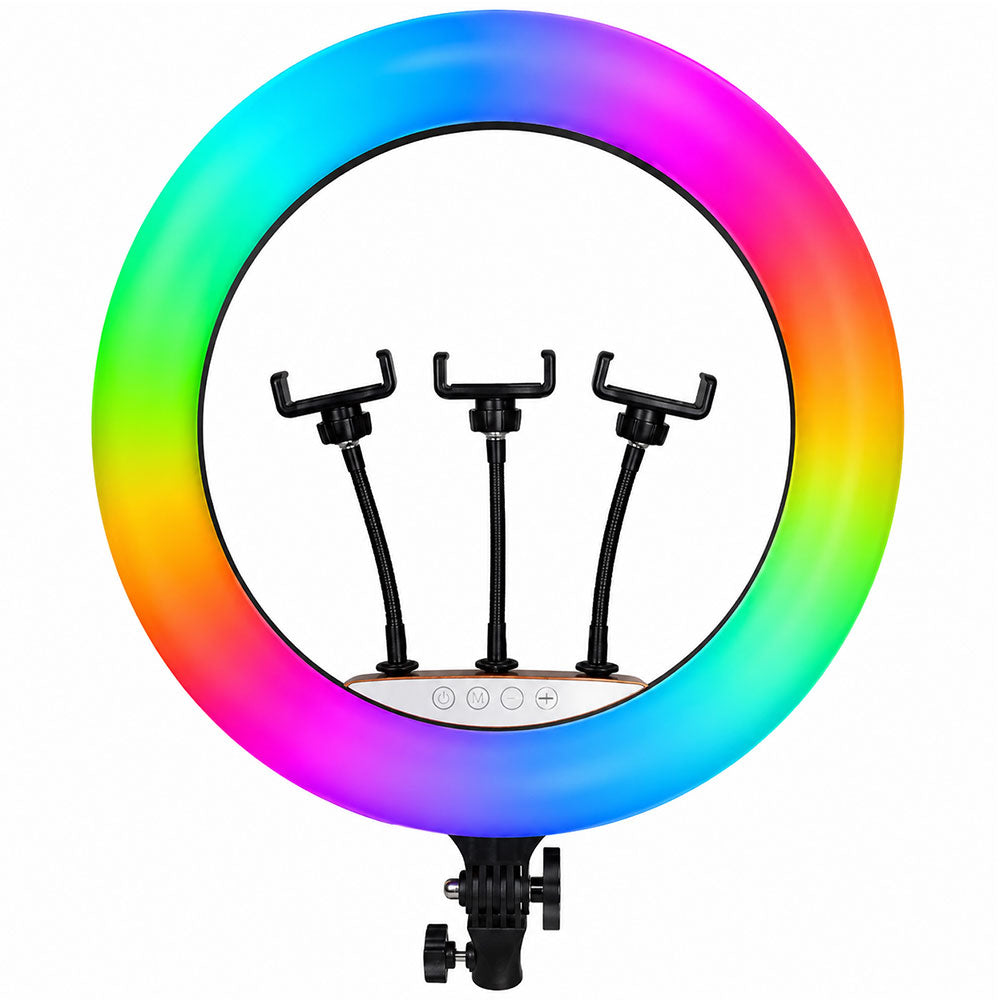 رينج لايت + حامل موبايل ثلاثي 18 بوصة MJ-45 RGB