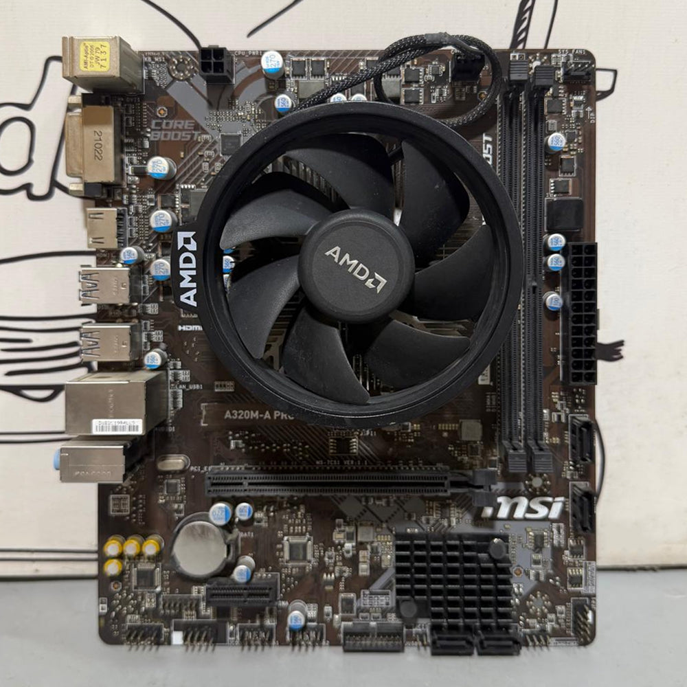 MSI A320M-A Pro Motherboard AM4 + AMD Ryzen 5 3600 Processor (Original Used)