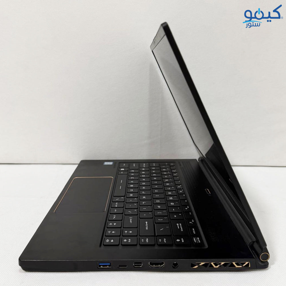 لاب توب إم إس أى GS65 Stealth Thin 8RF (إنتل كور i7-8750H - رام 16 جيجابايت DDR4 - هارد 512 جيجابايت M.2 NVME - نفيديا جيفورس GTX 1070 With Max Q Design 8GB - شاشة 15.6 بوصة 144Hz FHD - كاميرا ) استعمال خارج