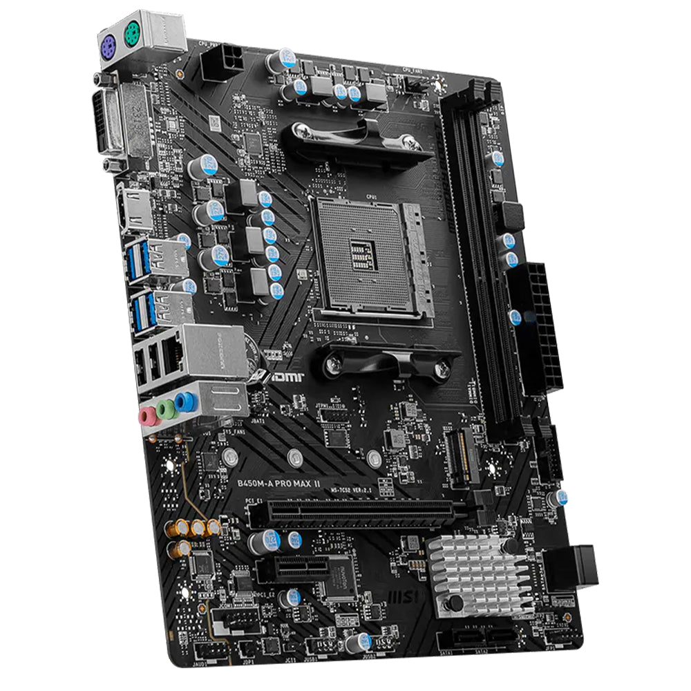 مازر بورد ام اس اى B450M-A PRO MAX II DDR4 سوكيت معالج AM4