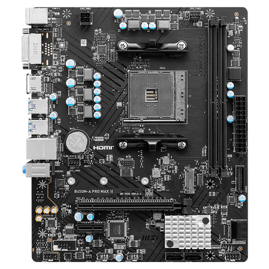 مازر بورد ام اس اى B450M-A PRO MAX II DDR4 سوكيت معالج AM4