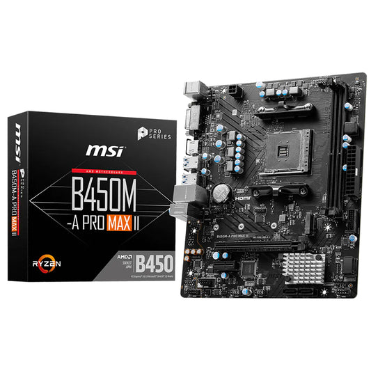 مازر بورد ام اس اى B450M-A PRO MAX II DDR4 سوكيت معالج AM4