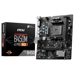مازر بورد ام اس اى B450M-A PRO MAX II DDR4 سوكيت معالج AM4